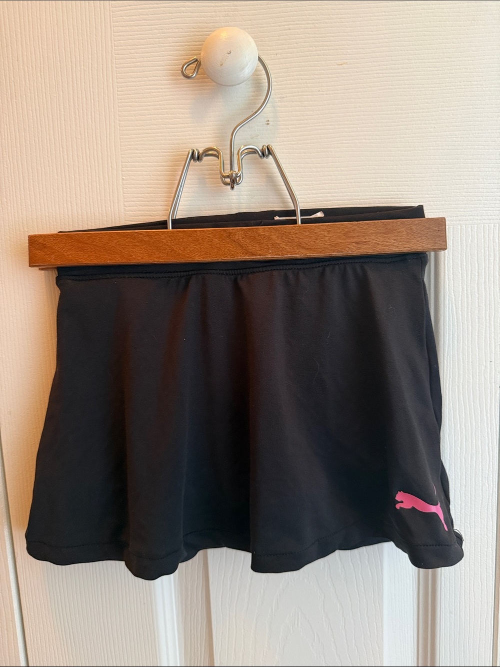 Puma Black Skort with Pink Logo